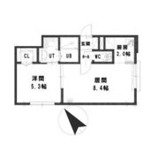 パストラーレ平和通の間取り画像