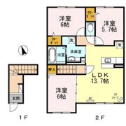 エスポワール月寒東の間取り画像