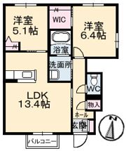 グランフォート B棟の間取り画像