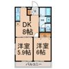 ライオンズ左右木の間取り画像