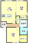 グリーンハイツCの間取り画像