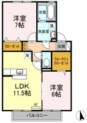 リビングタウン岩国 A棟の間取り画像