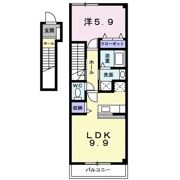 イリス セゾン Bの間取り画像