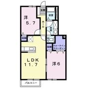 リブ・サンフラウァ Bの間取り画像