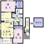 サン・ルミエールEの間取り画像