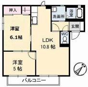 コスモタウン森岡Ⅱ A棟の間取り画像