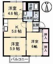 メゾン・アムール A棟の間取り画像