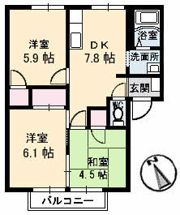 フレグランス春日 B棟の間取り画像