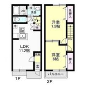 ハイツ オカシラの間取り画像