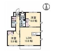 パインテイル B棟の間取り画像