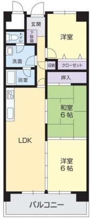 パークサイド鶴市の間取り画像