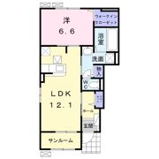 ルーベル金蔵寺ⅢBの間取り画像