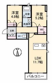クレアージュの間取り画像