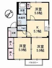 ブルックハイム B棟の間取り画像