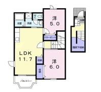 グラン シェル Aの間取り画像