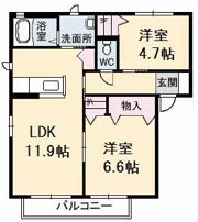 メゾン ド セードル B棟の間取り画像