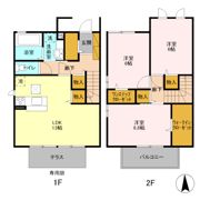 カーサ リッカ Ⅱの間取り画像