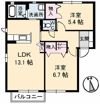 ハピネス B棟の間取り画像