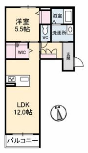 グランマスト栄町A棟の間取り画像