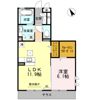 D-roomKの間取り画像