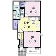 ルークス 勇峰Dの間取り画像