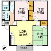 セジュール島田 B棟の間取り画像