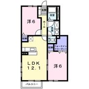 サンライズ川原 Cの間取り画像