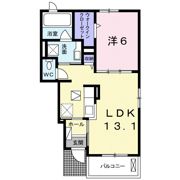 アベニール鬼無Aの間取り画像