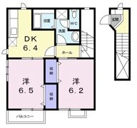 アンソレイエ Aの間取り画像