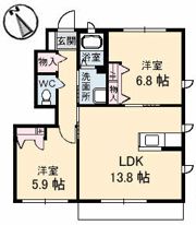 ブランシェーM A棟の間取り画像