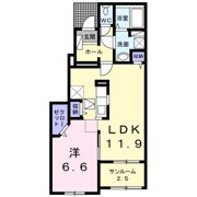 クラール土器町Cの間取り画像