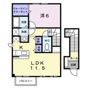 ノール シェル Aの間取り画像