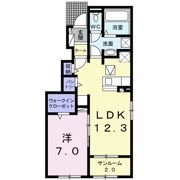 サン‐クレール Bの間取り画像