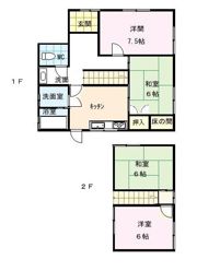 厚南北4丁目貸家の間取り画像