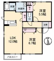 メゾンシャルマンAの間取り画像