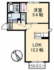 シャーメゾンひらい A棟の間取り画像