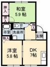 アンジュウ デヤ D棟の間取り画像
