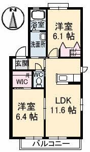 シャーメゾンさくら A棟の間取り画像