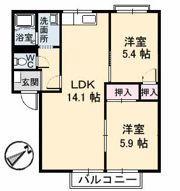 トリコローレ Aの間取り画像