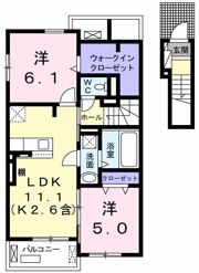 プラシード壱番館の間取り画像