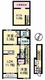 プロムノワール湯田温泉駅前 アルザスの間取り画像