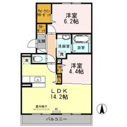 アプリコットハウス B棟の間取り画像