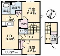 シャーメゾン中野開作 B棟の間取り画像