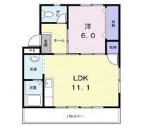 大塩ハイツの間取り画像