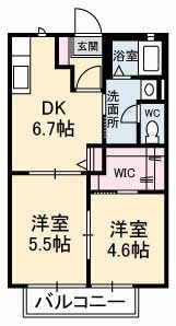 シャンティ アオギⅡ E棟の間取り画像