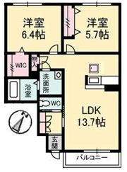 シャーメゾン赤坂 B棟の間取り画像