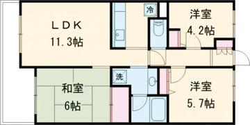 コスモ拝島の間取り画像