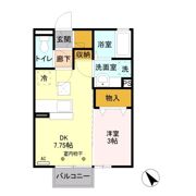 ブラウン シャトー Fの間取り画像