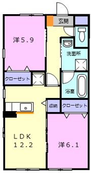 メゾンド・アランフェスG棟の間取り画像