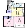 パレス ジェリカⅡーAの間取り画像